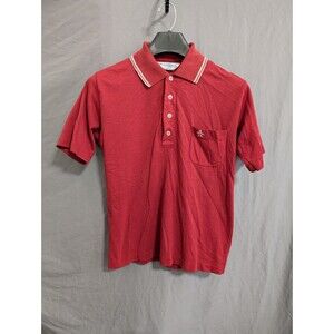 Vintage Penguin Shirt Grand Slam Munsingwear Size M 70s Red White Made USA